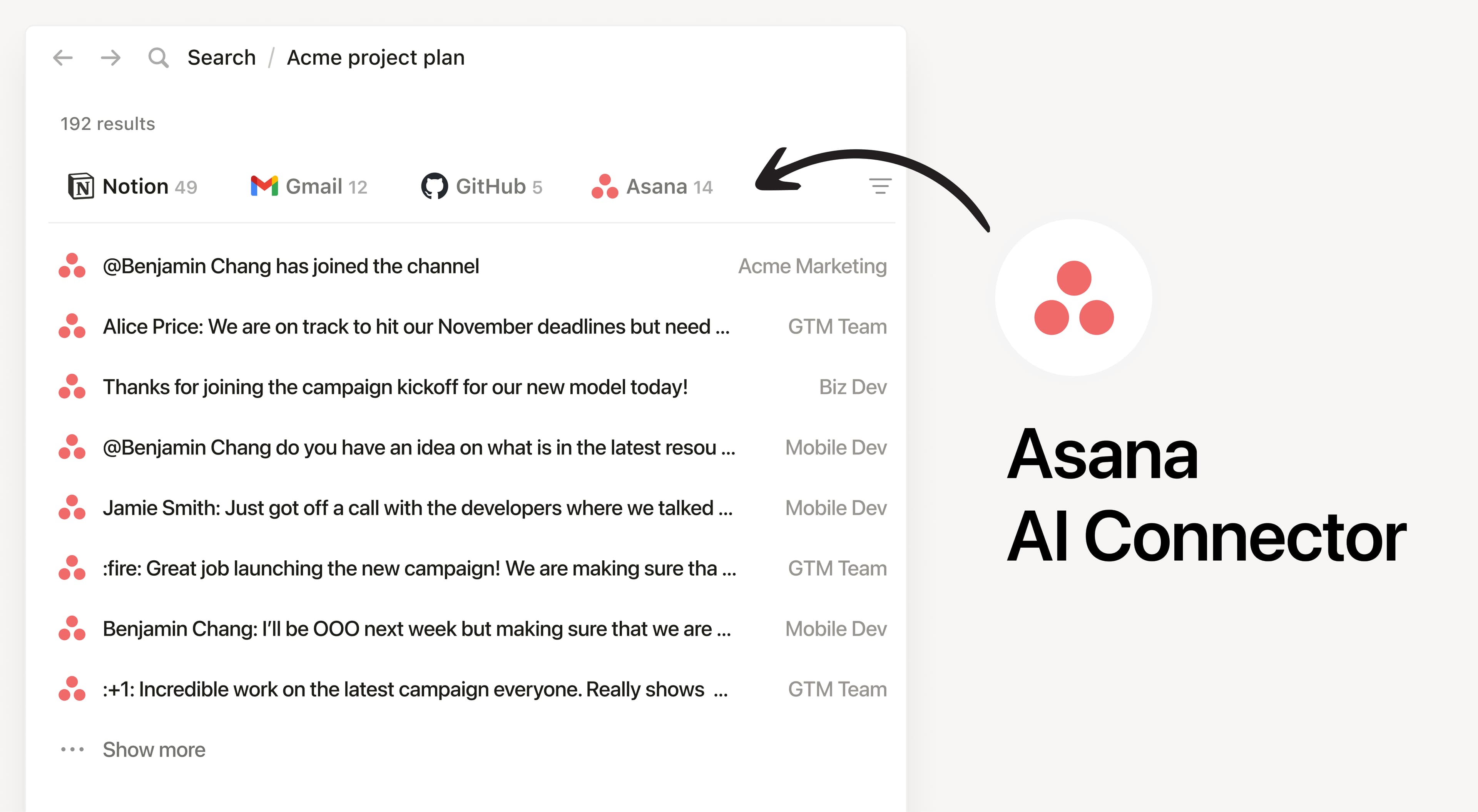 Asana AI 커넥터