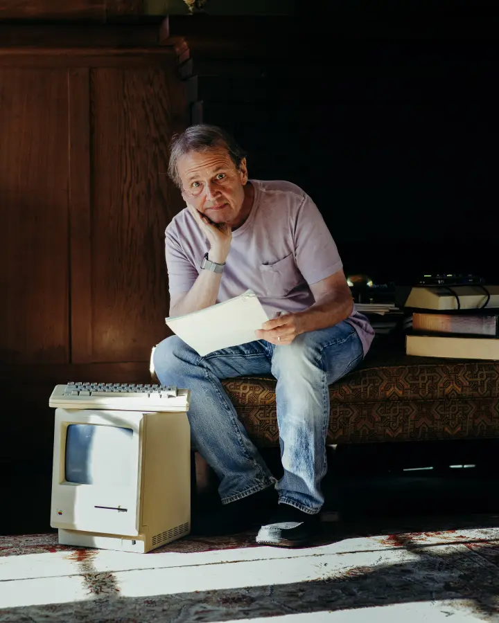 Andy and his Mac.